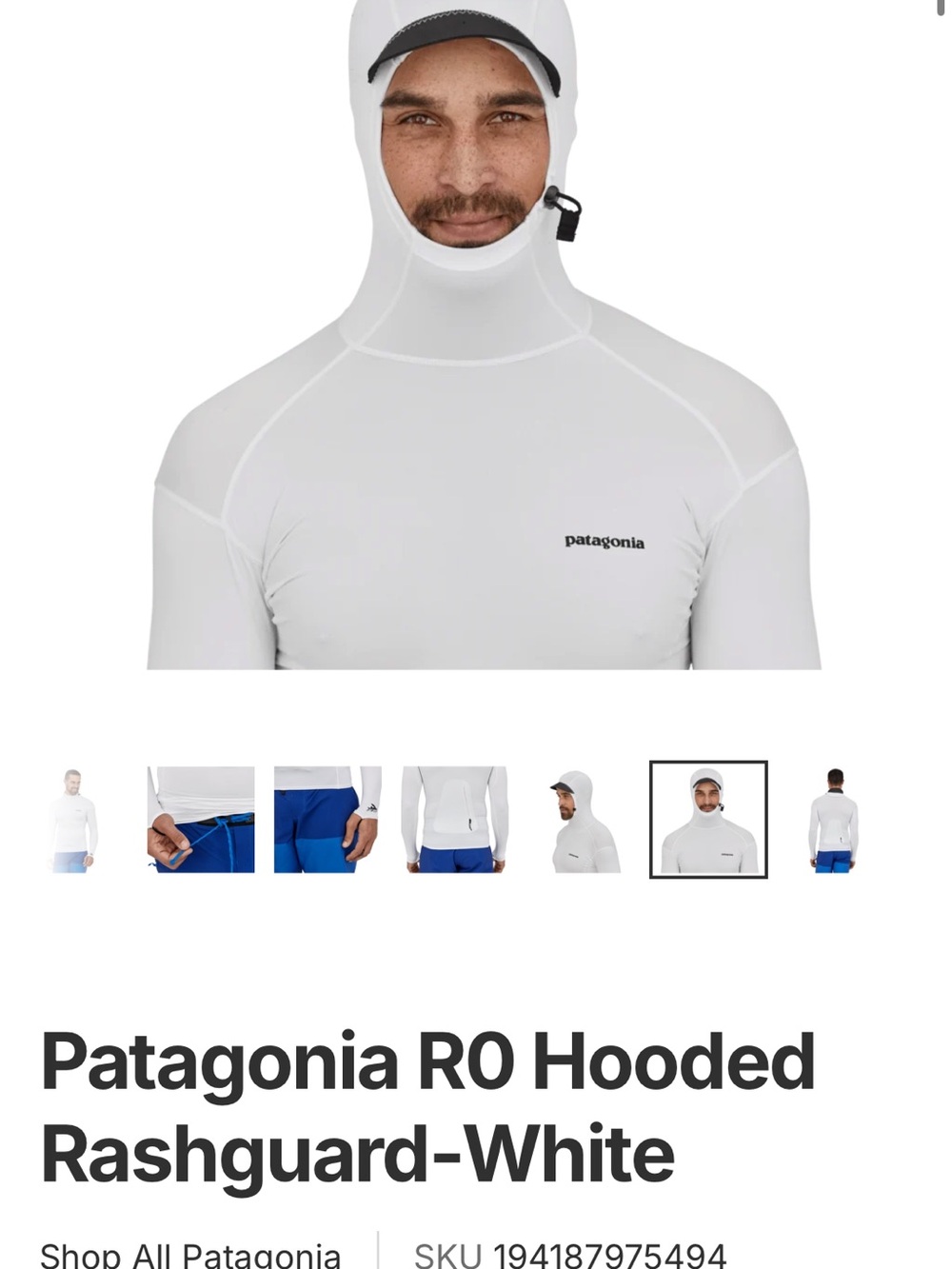 Patagonia Hooded Men's Rashguard in White